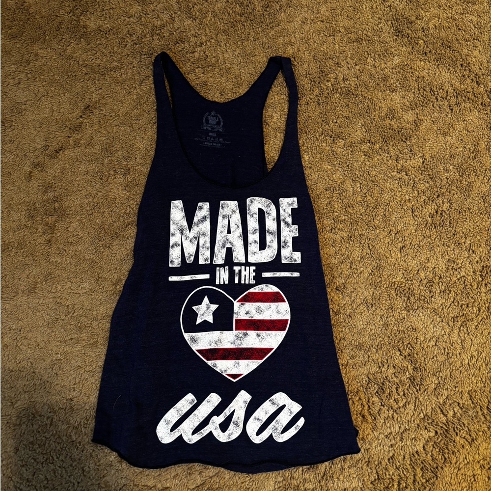 Tumble Root Navy Tank Top